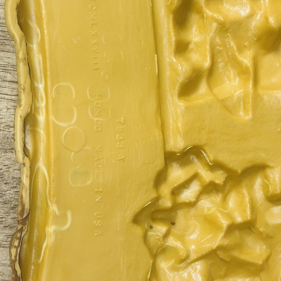 Rare Vintage MCM Homco Basket of Fruit Wall Art-Kitchen Decor 14"x9" Made in USA - Picture 3 of 5